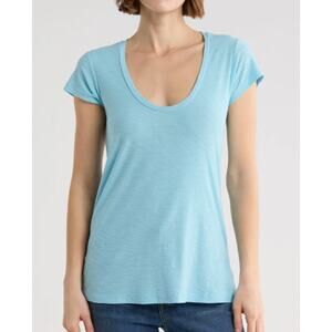 NWT Standard James Perse Light Blue Scoop Neck T-Shirt Women's size 2 / Medium